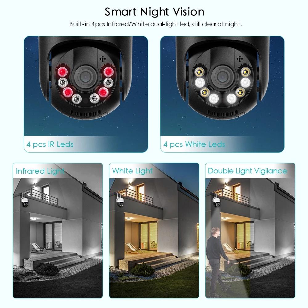 5MP 8MP AI Human Detection Color Night Vision Audio Video Surveillance Cameras